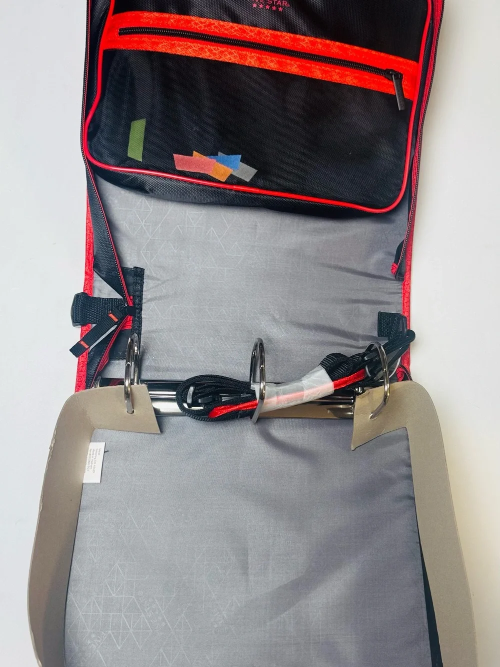Five Star 3-Inch Zipper Binder – Red & Black – 850 Sheet Capacity